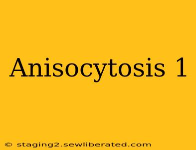 Anisocytosis 1