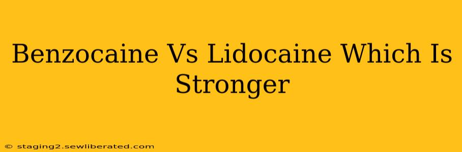 Benzocaine Vs Lidocaine Which Is Stronger