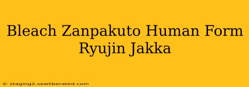 Bleach Zanpakuto Human Form Ryujin Jakka