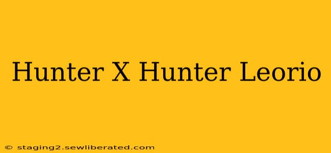 Hunter X Hunter Leorio