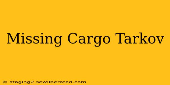 Missing Cargo Tarkov