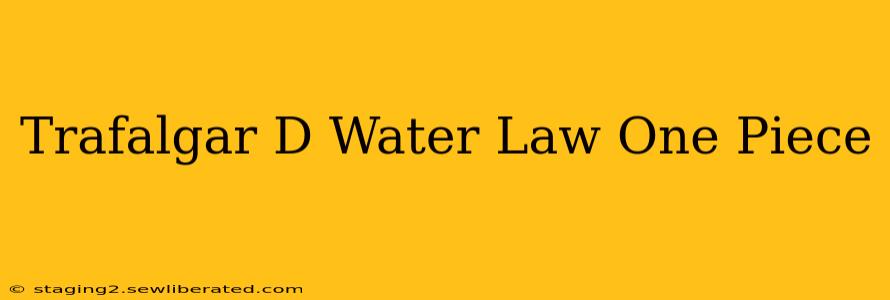 Trafalgar D Water Law One Piece